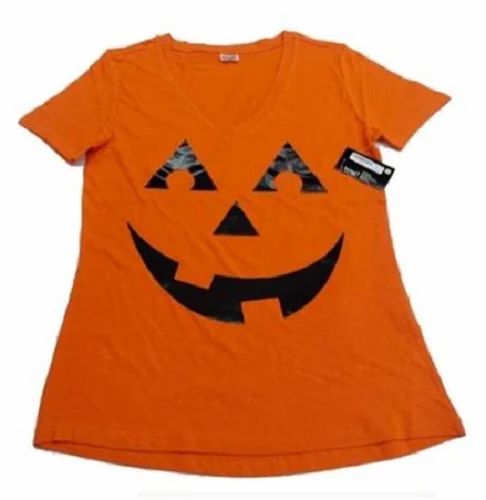 Ladies Knitted Orange T-Shirts