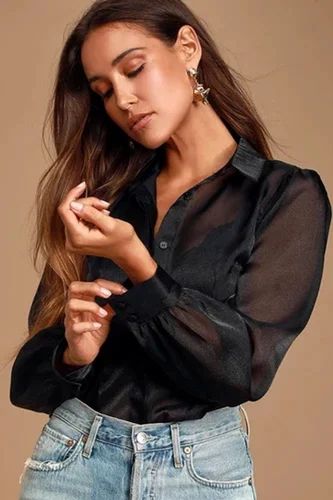 Fitted Organza Shirt