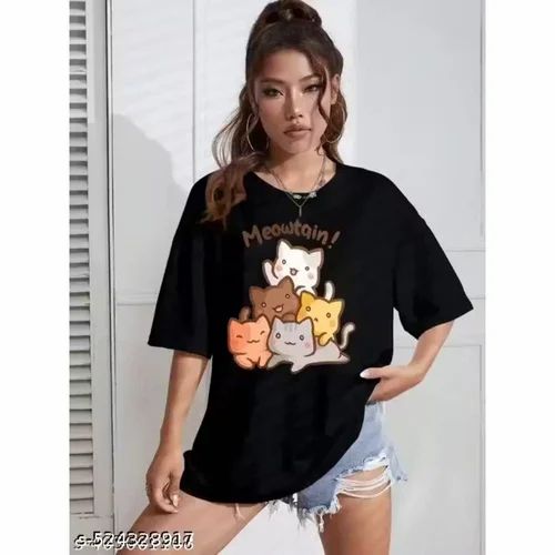 Black Women's Oversized T Shirt