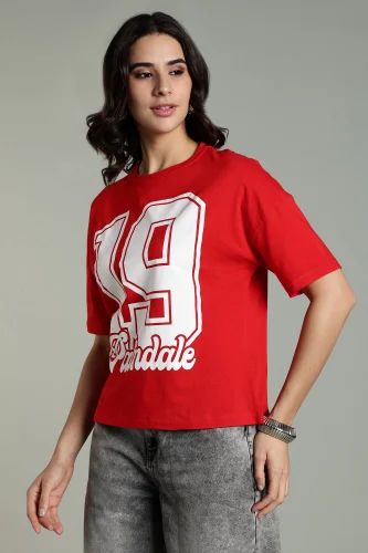 Ladies Round Neck Oversized T Shirt