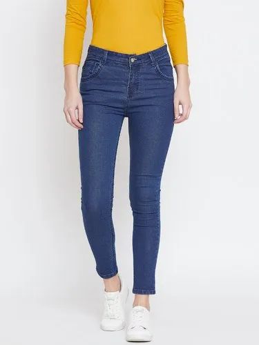 Stretchable Blue The Dry State Skinny Ladies Jeans, Waist Size: 28-36