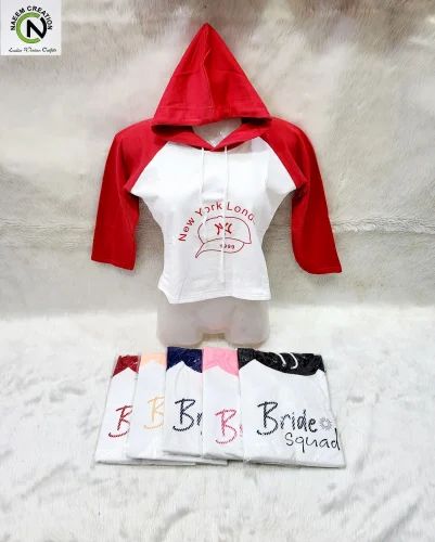 Full Sleeve Ladies Hoodies T Shirt, Casual Wear