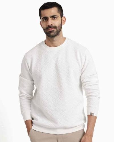 Men Cotton Plain Full Sleeves Sweatshirt