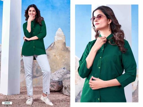 Office And Regular Wear Cotton Plain Shirt For Women, Casual