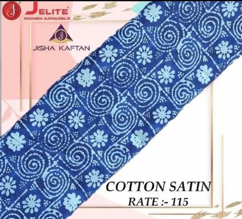 Cotton Satin Digital Printed, Multicolour