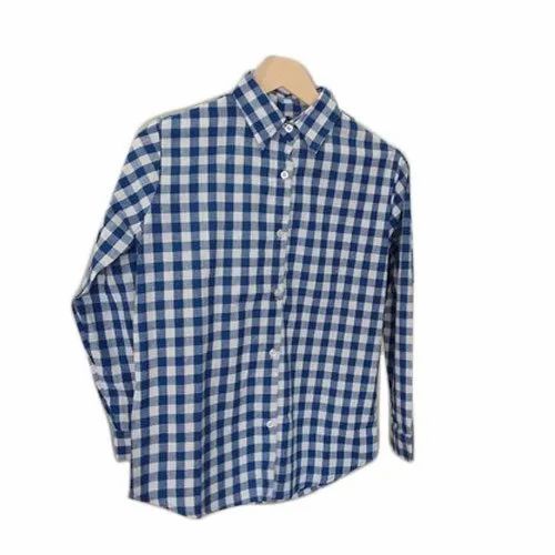 Full Sleeve Checks Ladies Check Cotton Shirt