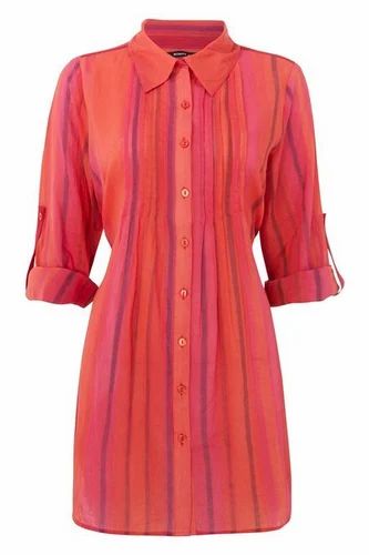 Creative Design Women Cotton Long Shirt