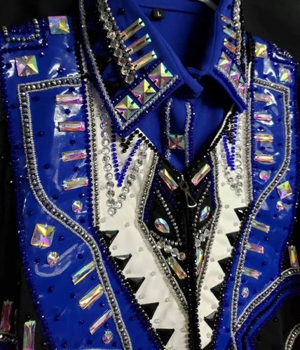 Blue Showmanship Western Show Shirt, Casual