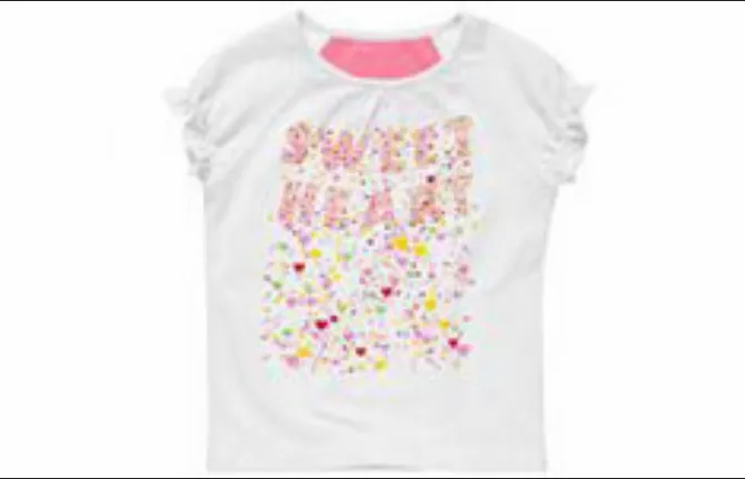 Girls White Printed sleeveless T-Shirt