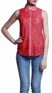 Sbuys- Lace Shirt With Pee Ka Boo Back