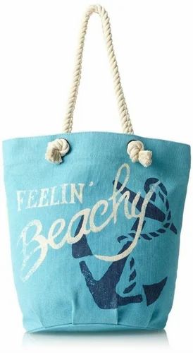 Cotton Blue Beach Bag
