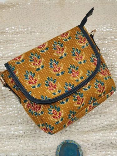 Cotton flap sling bag