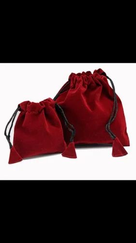 Velvet Jewellery Pouch, For Gift, Drawstring