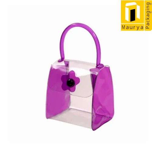 Button PVC Decorative Handbag