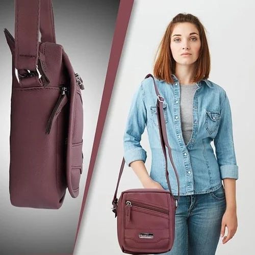 Leather Women side bag, Unisex
