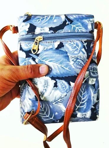 Ikkat Mobile Sling Bag, Cotton