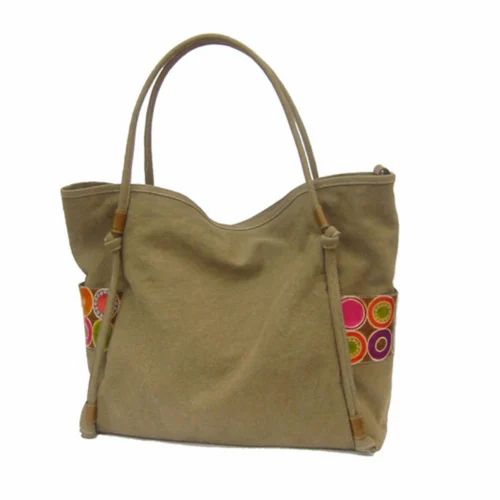 Jute Colored Beach Bag, 36x36x13cm