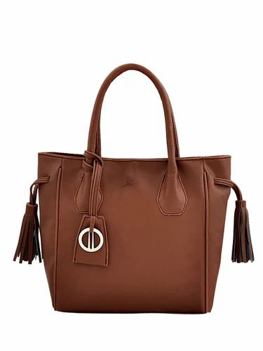 Yelloe Tan Synthetic Leather Handbag