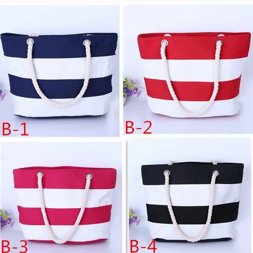 Stylish Canvas Beach Bag, 5 Liter