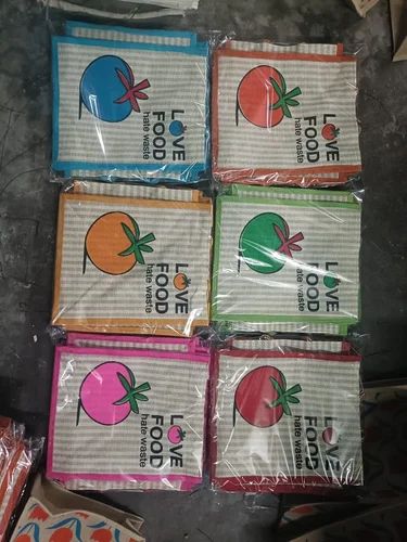 Rectangular Printed Jute Side Bag
