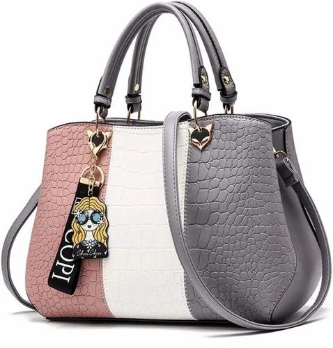 11 X5.5x7.8 Inch Pu Ladies Bag, Material: Vegan Leather, Handbag
