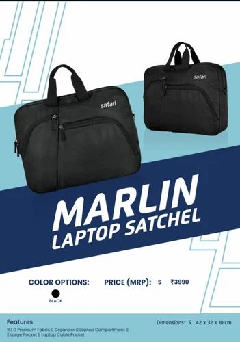Black Marlin Laptop Satchel