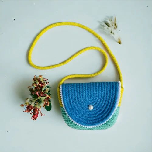 Natural Cotton Braided Sling Bag