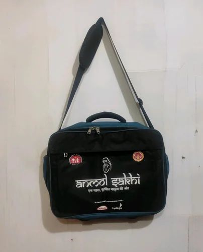 Polyester Black Shoulder Hand Bag