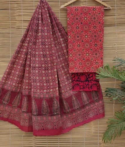 44 Inch Printed Block Print Suit Fabric