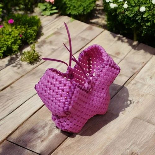 Pink Plastic Wire Bag