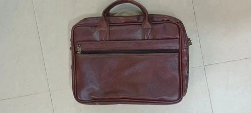 Brown Leather Men Flap Bag