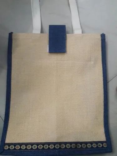 Brown Jute Flap Bag