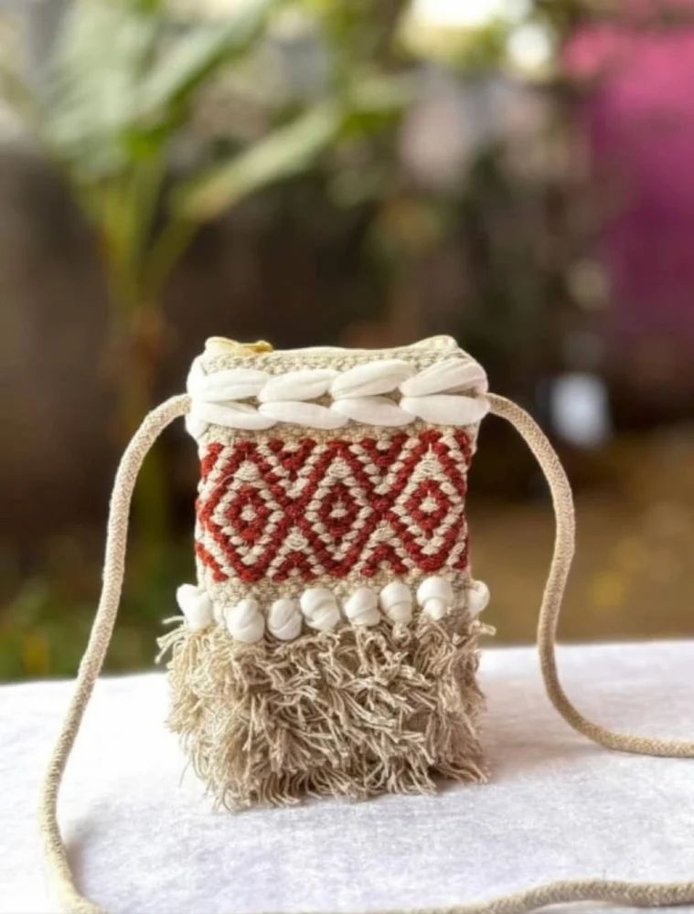 Cotton Handloom Sling Pouch Bag