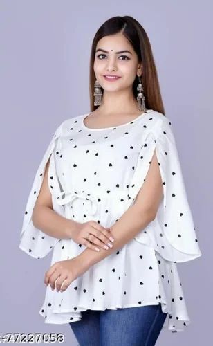 Rayon Polka Dot Western Top