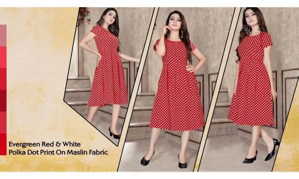 Evergreen Red and White Polka Dot Print
