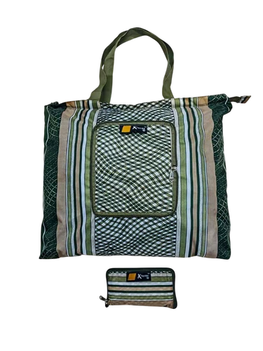 Nylon Printed Foldable Tote Handbag