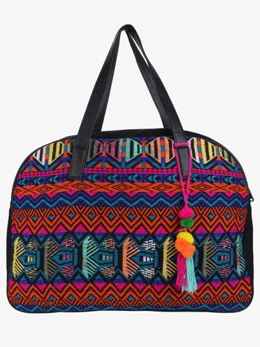 Printed Ladies Multicolor Nylon Handbag