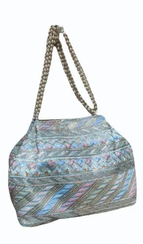 Casual Silver Embroidery Hand Bag