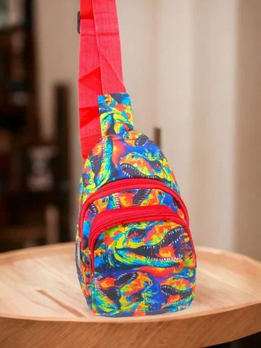 Polyester Kids Printed Printed Sling Bag