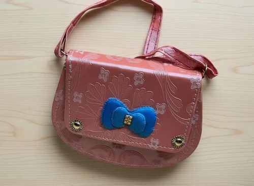 Dusty Pink Floral Embossed Kids Sling Bag