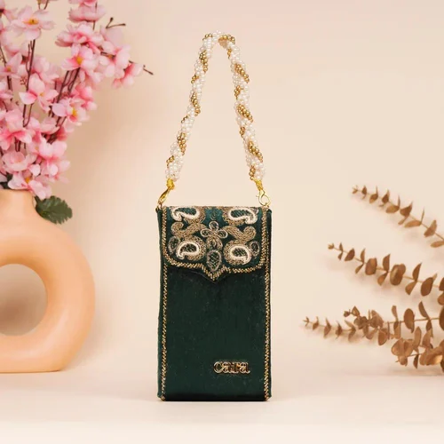 Women Cara Ladies Metaluxe Mobile Sling Bag, Fabric