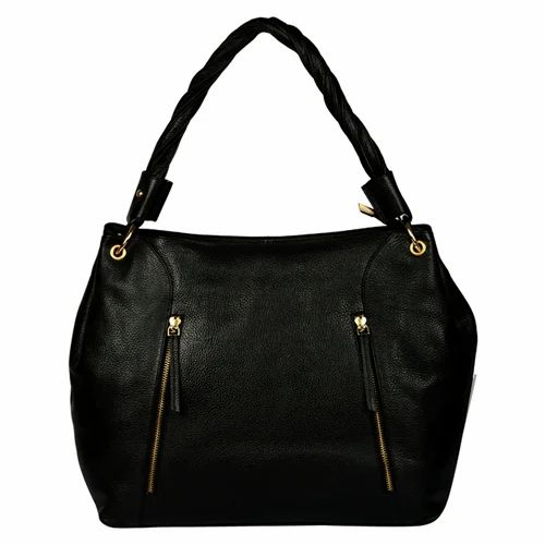 Women's Sold Black Baguette Hand Bag