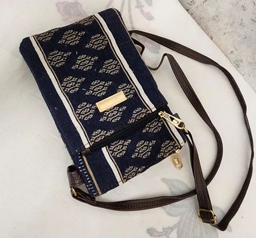 Crossbody Women Jacquard Mobile Sling, Jute