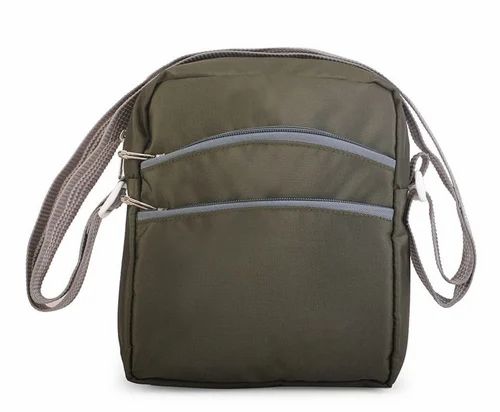 Grey Canvas Sling Bag