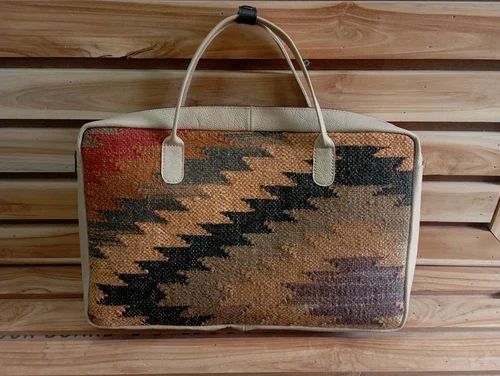 Mankha Brown Turkish kilim bag, For Office, 1 kg