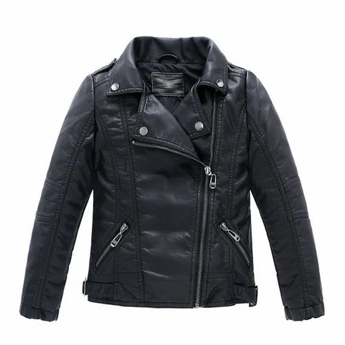 Black Kids Leather Jacket