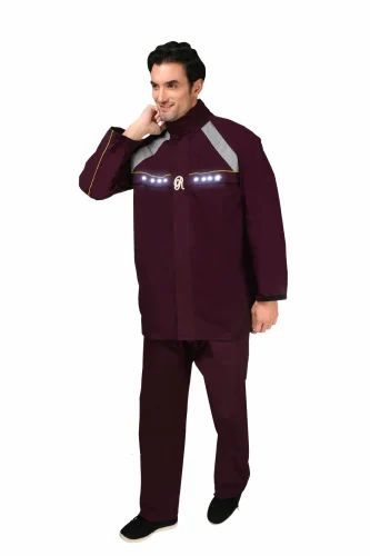 Iconic LED BK Nylon Men Rain Suit