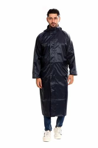 Prince Black COMMANDER Polyester Long Raincoat