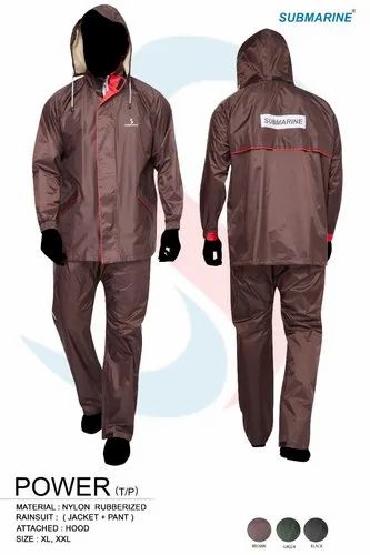 Submarine Mens Nylon Raincoat, Size: xl,xxl