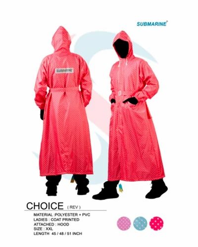 Ladies Reversible printed Raincoat